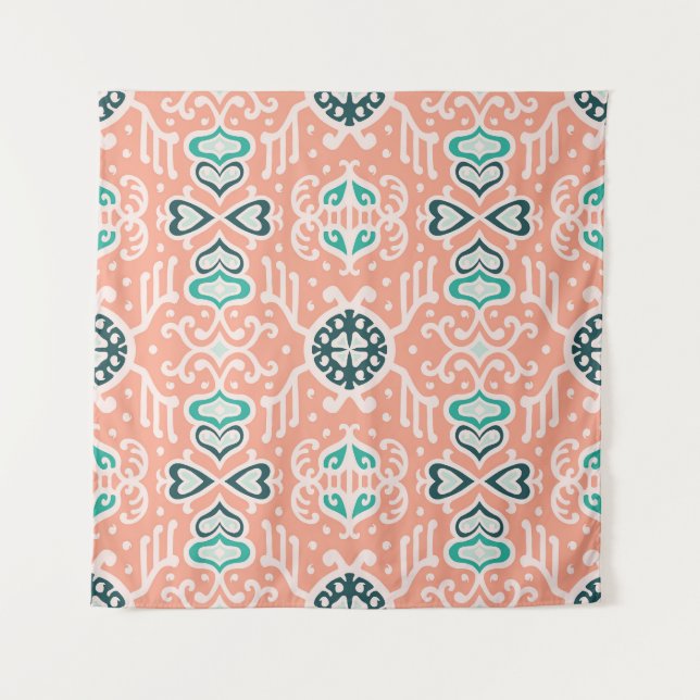 Tapiz Patrón tribal africano, azteca sin mar. (Anverso)