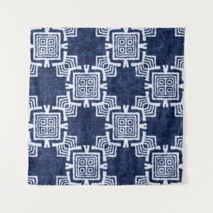 Tapiz Patrón tribal de color denim sin fisuras