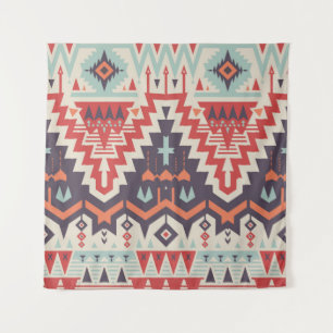 Tapiz Patrón Tribal de Seamless Vintage. Ética geométric