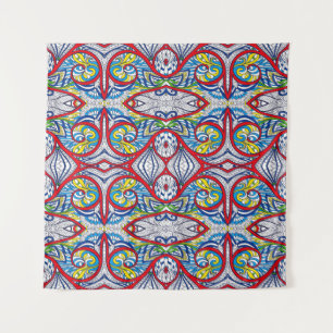 Tapiz Patrón tribal ornamental de Seamless. Ilustracion.