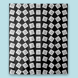 Tapiz Patrón único de logotipo o imagen | Negro (editabl