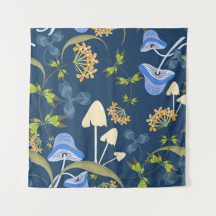 Tapiz Patrón vintage floral sin costura con flores, pulg