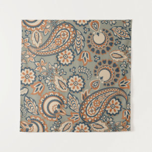 Tapiz Patrón vintage sin fisuras Paisley. Grupo trasero