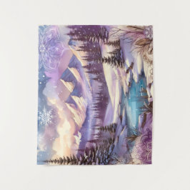 Tapiz Patrones de la montaña de la naturaleza en inviern