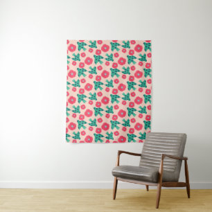 Tapiz Pattern_8_camellia y bird_2 M_size tapestry