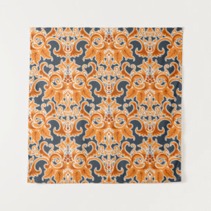 Tapiz Patternab de fondo transparente amarillo con ornam