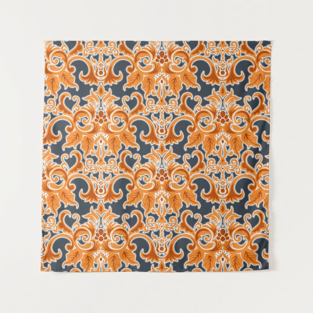 Tapiz Patternab de fondo transparente amarillo con ornam (Anverso)