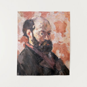 Tapiz Paul Cezanne - autorretrato de fondo rosa