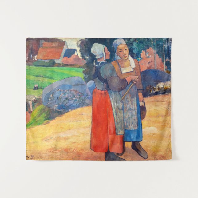 Tapiz Paul Gauguin - Paysannes Breton (Anverso (horizontal))