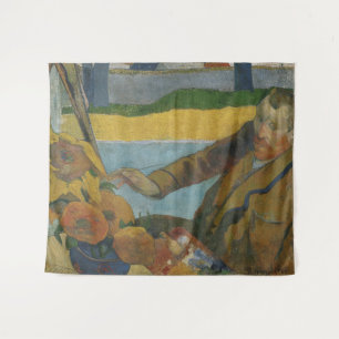 Tapiz Paul Gauguin Vincent van Gogh pintando girasoles