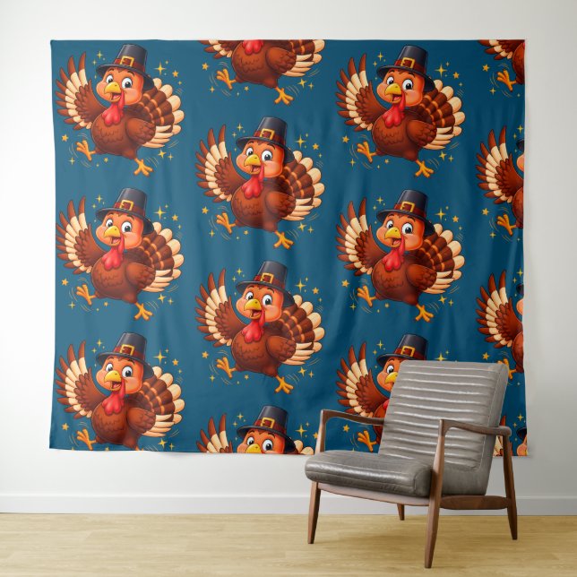 Tapiz Pavo Bailarín (In situ (horizontal))