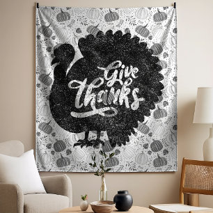 Tapiz Pavo de Acción de Gracias Vintage