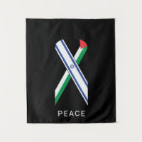 Paz para Israel y Palestina banderas color de piel