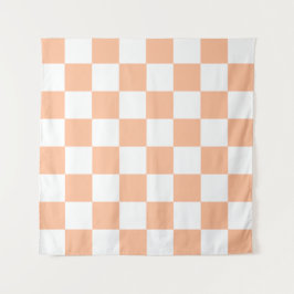 Tapiz Peach Fuzz Checkered Gingham Pattern