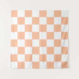 Tapiz Peach Fuzz Checkered Gingham Pattern