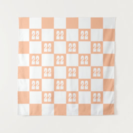 Tapiz Peach Fuzz Checkered Gingham Pattern