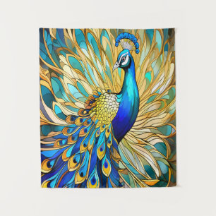 Tapiz Peacock vibrante en el Art Nouveau