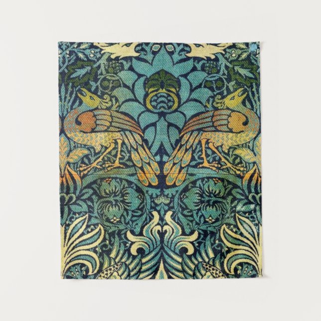 Tapiz Peacock Y Dragón William Morris (Anverso)