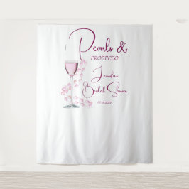 Tapiz Pearls Prosecco Rojo Moderno Bridal Shower