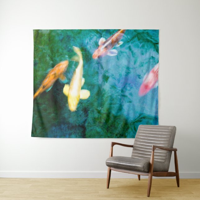 Tapiz Peces Koi Coloridos (In situ (horizontal))