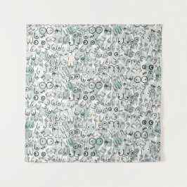 Tapiz pecho feminista pastel