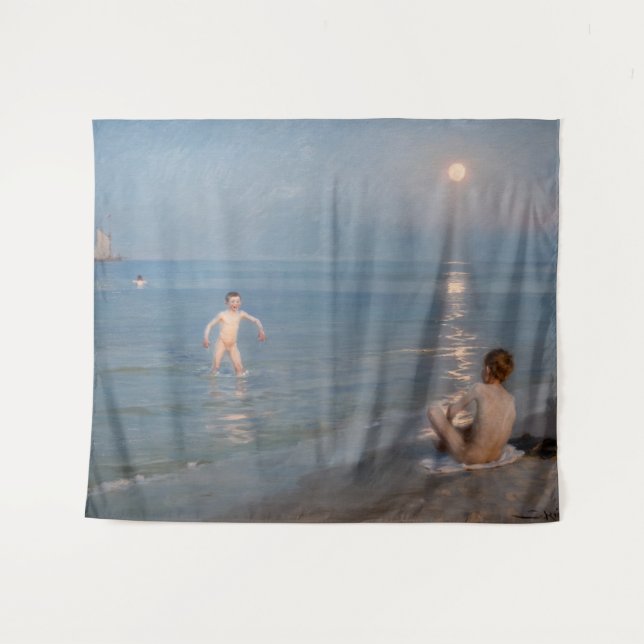 Tapiz Peder Severin Kroyer - Niños bañándose en Skagen (Anverso (horizontal))