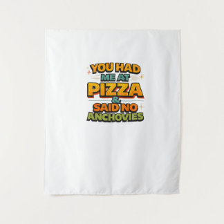 Tapiz Pegatina de cita divertida de pizza – “Me conquist