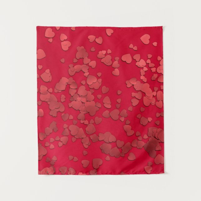 Tapiz Pegatina de corazón rojo digital (Anverso)