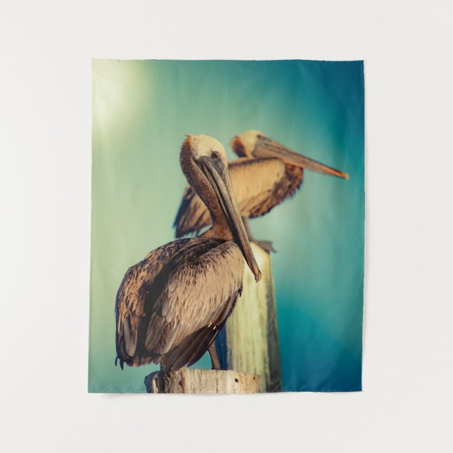 Tapiz Pelícanos al amanecer (Anverso)