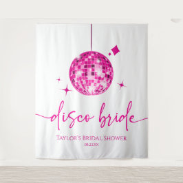Tapiz Película de disco rosado, bola, disco, ducha de no