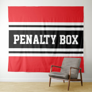 Tapiz PENALTY BOX Cool Sporty Red Black WhiteStripes
