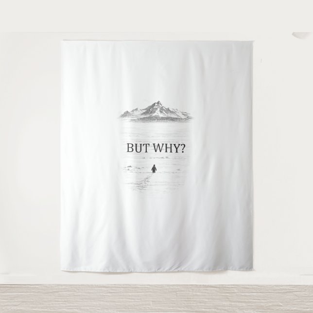 Tapiz Penguin But Why Mountains  (Anverso)