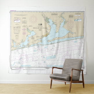 Tapiz Pensacola Bay y el gráfico náutico 11382