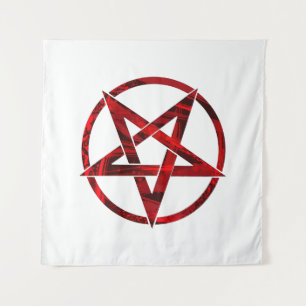 Tapiz Pentagram del diablo Rojo