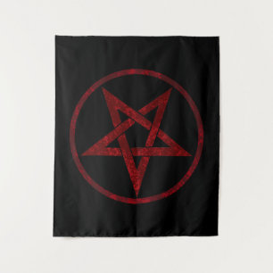 Tapiz Pentagram del diablo Rojo