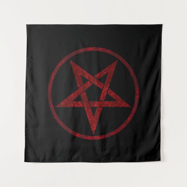 Tapiz Pentagram del diablo Rojo (Anverso)
