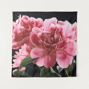 Tapiz Peony Bouquet Closeup: Rojo rosa
