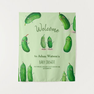 Tapiz Pepinillos Pepino Verde Caprichoso Baby Shower