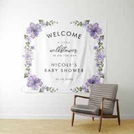 Tapiz Pequeña Flor Silvestre Está En Camino Baby Shower 