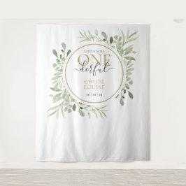 Tapiz Pequeña Señorita ONEderful Cumpleaños Foto Booth