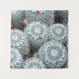 Tapiz Pequeñas flores rosas cactus Plantas