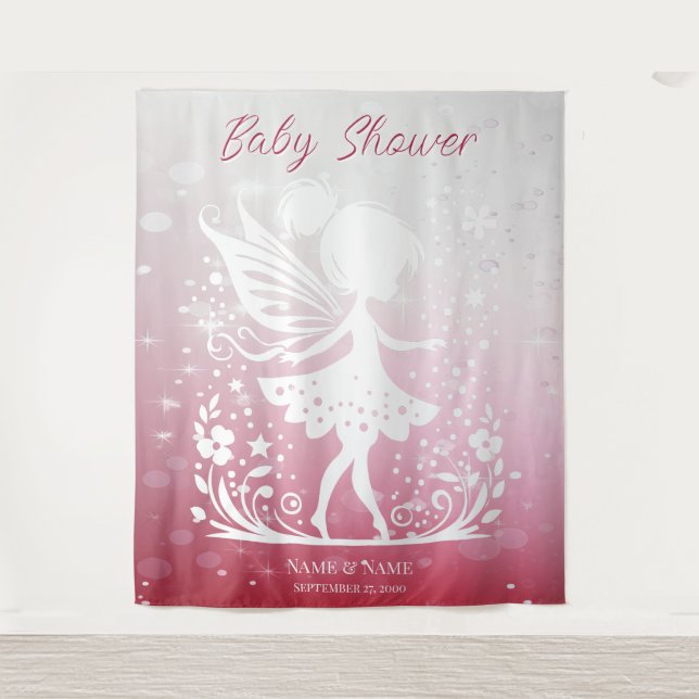 Tapiz Pequeño fondo floral de hadas (Anverso)