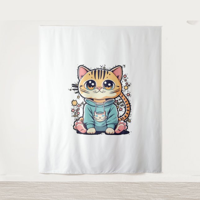 Tapiz Pequeño gatito chiffon Top (Anverso)