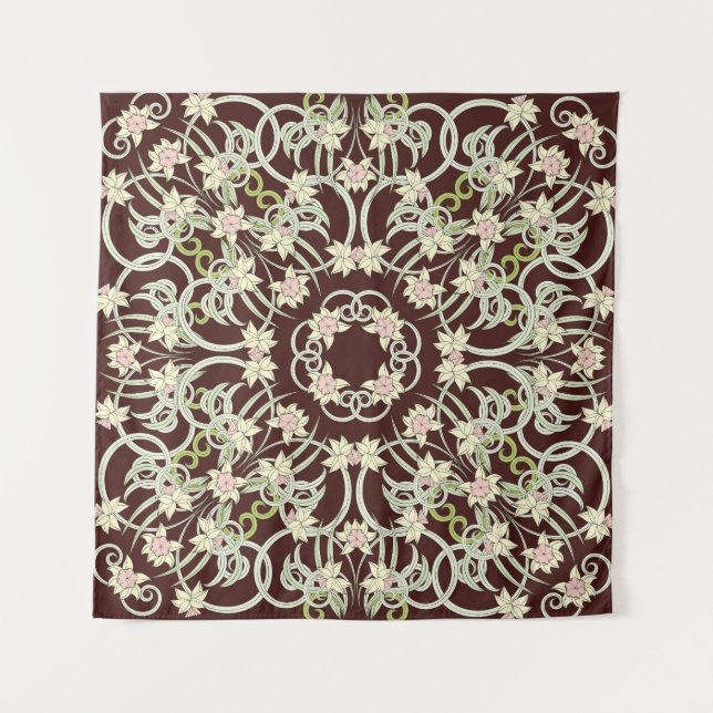 Tapiz Pequeño narciso, plaza Art Nouveau. (Anverso)