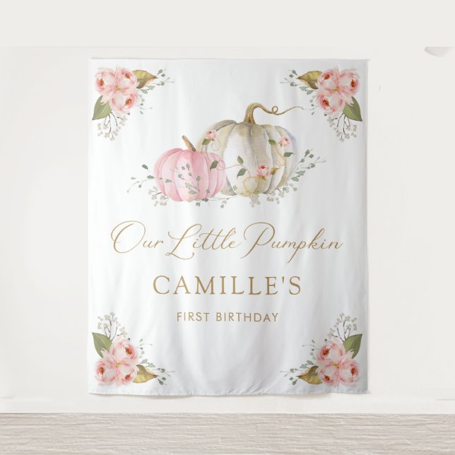 Tapiz Pequeño telón de fondo del partido de cumpleaños C (Anverso)