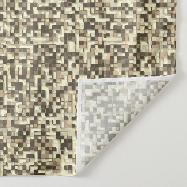 Tapiz Pequeños cuadros en tonos beige marrón (Detalle)