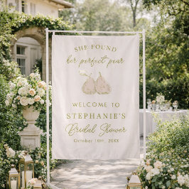 Tapiz Perfect Pear Bridal Shower Fabric Welcome Sign