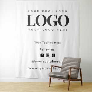 Tapiz Perfil profesional negro Añadir logotipo Medios so