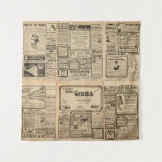 Tapiz Periódico antiguo: antecedentes de papel vintage.