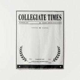 Tapiz Periódico Personalizado Graduación 2026